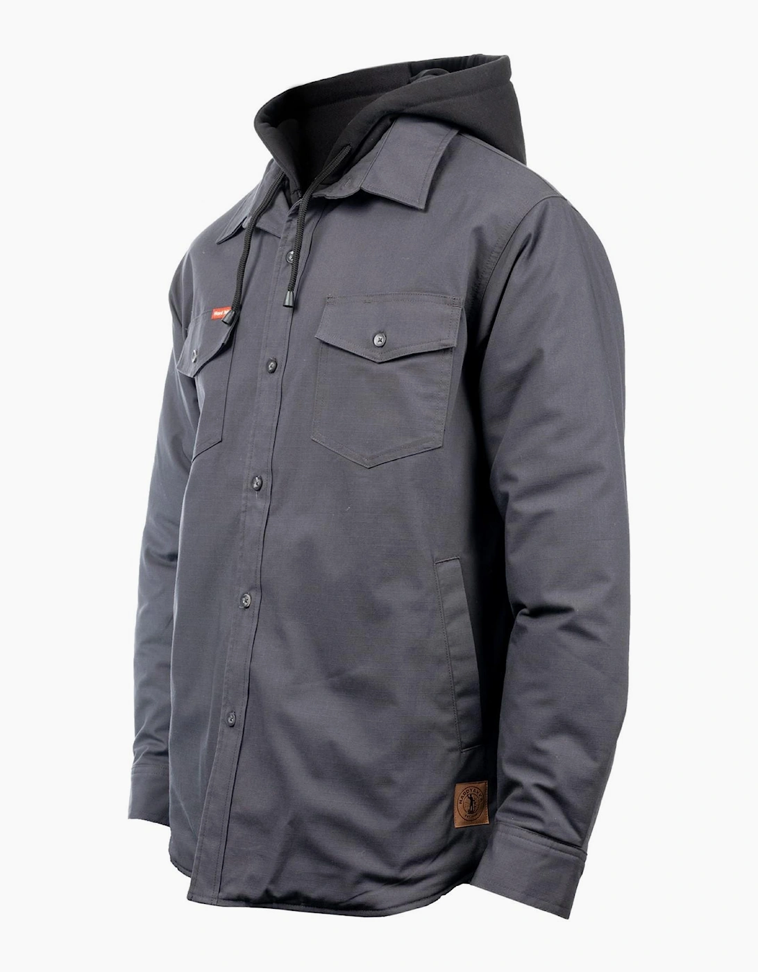 Hard Yakka Men's Hard Yakka Quilted Solid Mens Shacket Charcoal - Grey