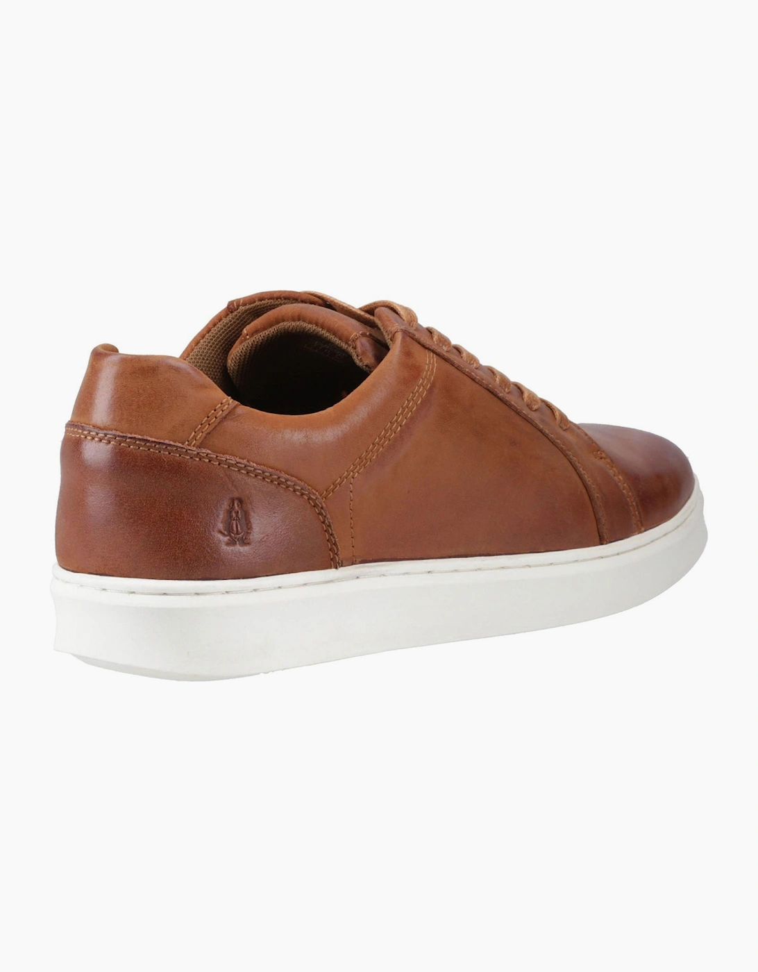 Hush Puppies Madden Leather Mens Trainers Tan / White