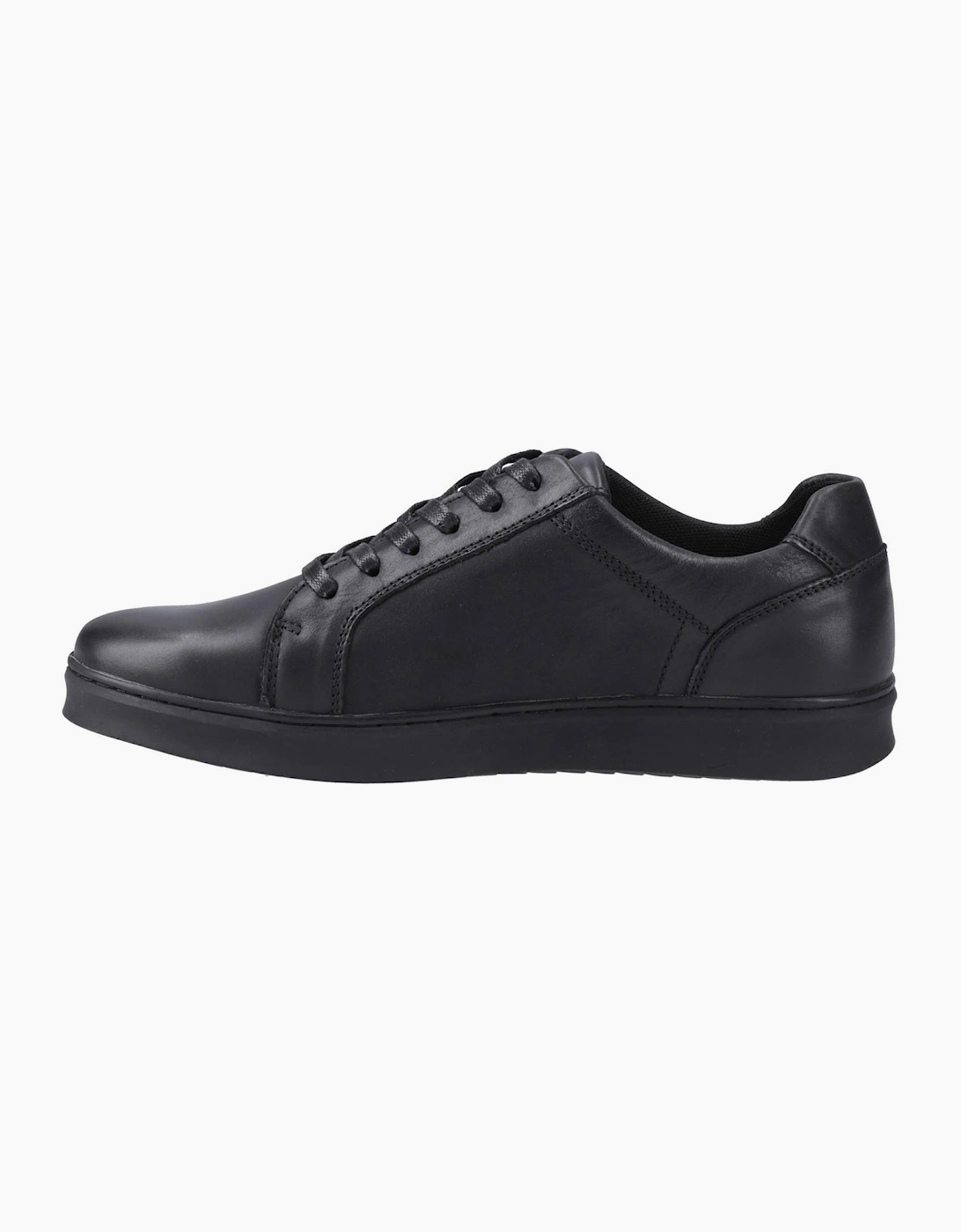 Hush Puppies Madden Leather Mens Trainers Black