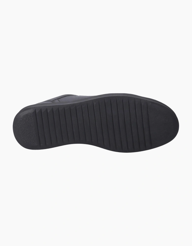 Hush Puppies Madden Leather Mens Trainers Black