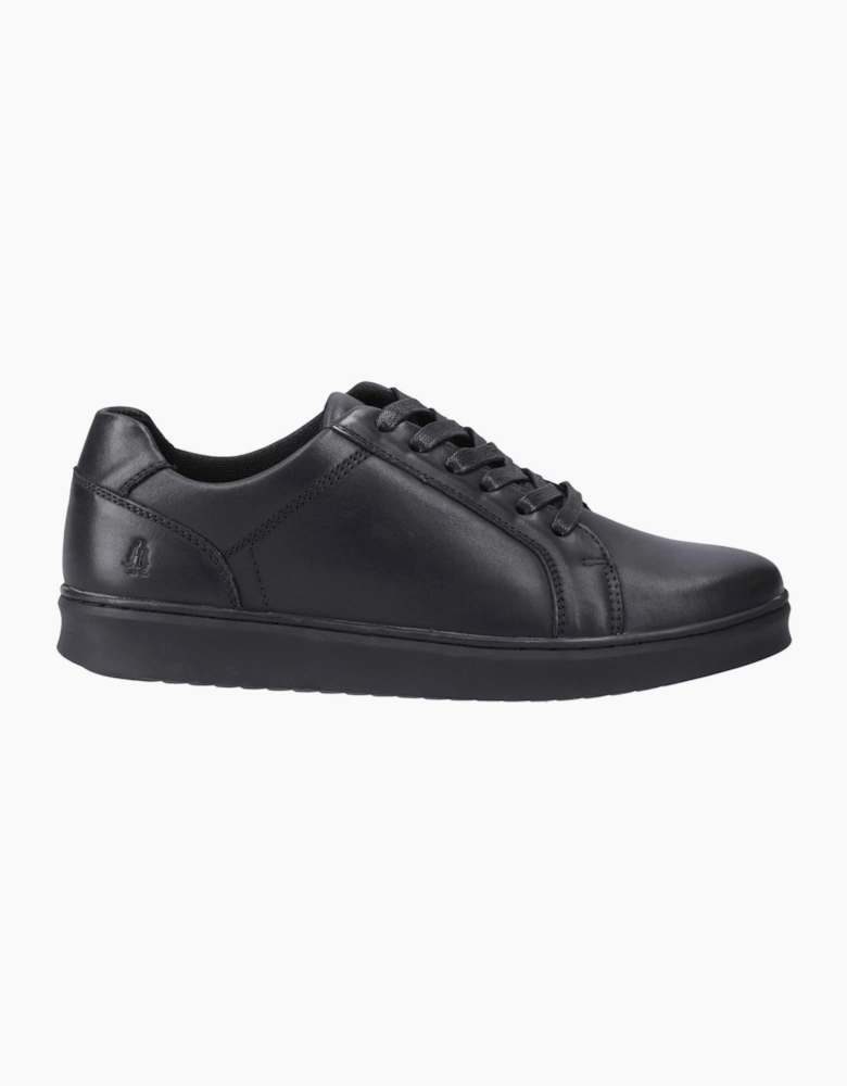 Hush Puppies Madden Leather Mens Trainers Black