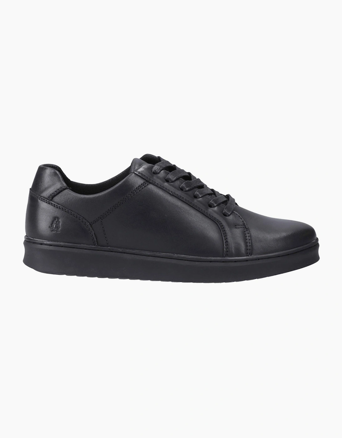 Hush Puppies Madden Leather Mens Trainers Black