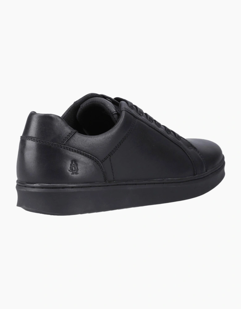 Hush Puppies Madden Leather Mens Trainers Black