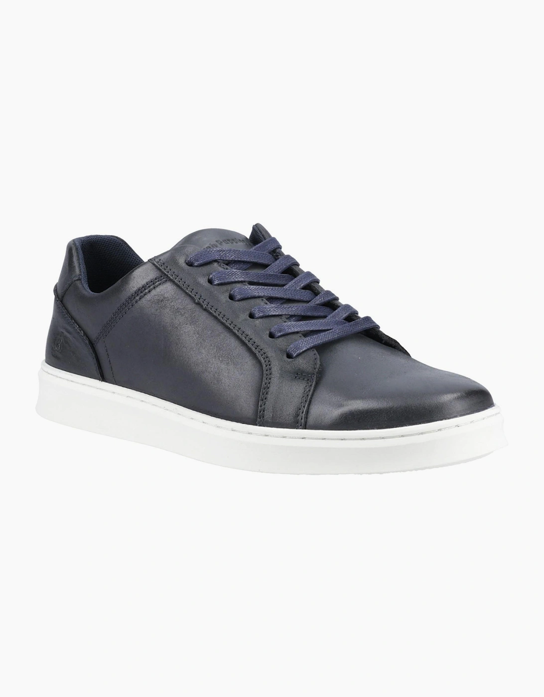 Hush Puppies Madden Leather Mens Trainers Navy / White