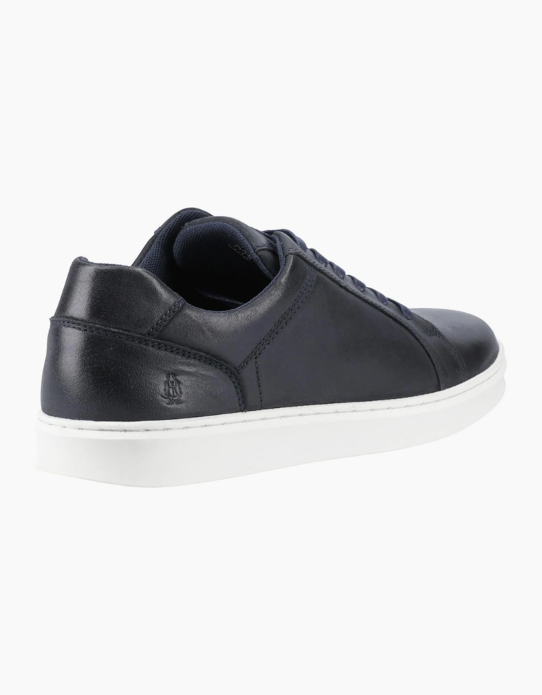 Hush Puppies Madden Leather Mens Trainers Navy / White