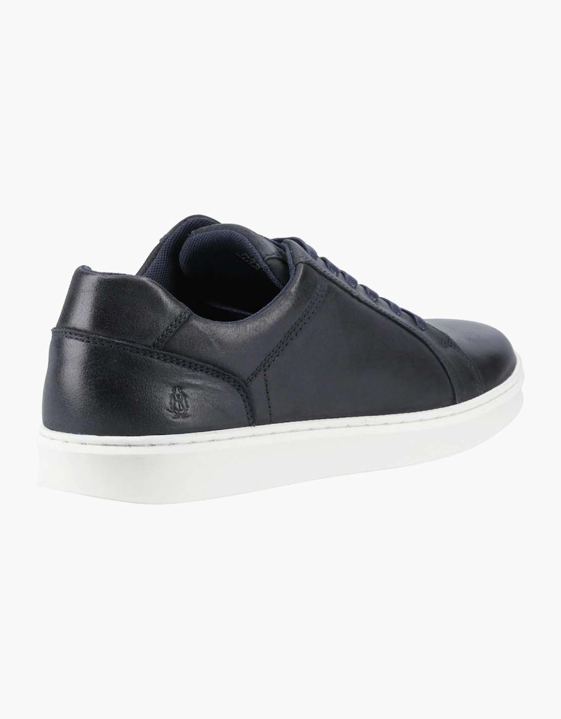 Hush Puppies Madden Leather Mens Trainers Navy / White