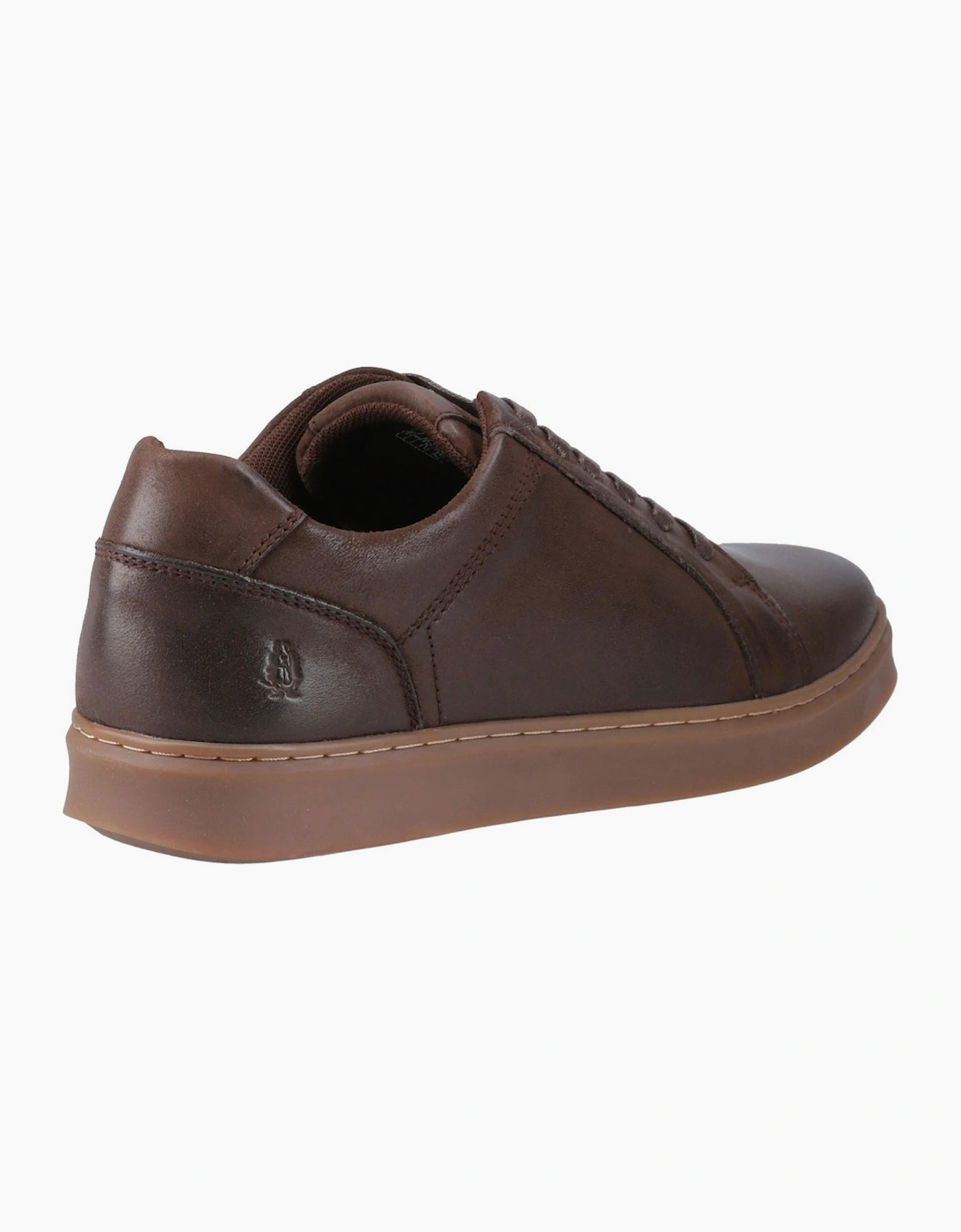 Hush Puppies Madden Leather Mens Trainers Coffee