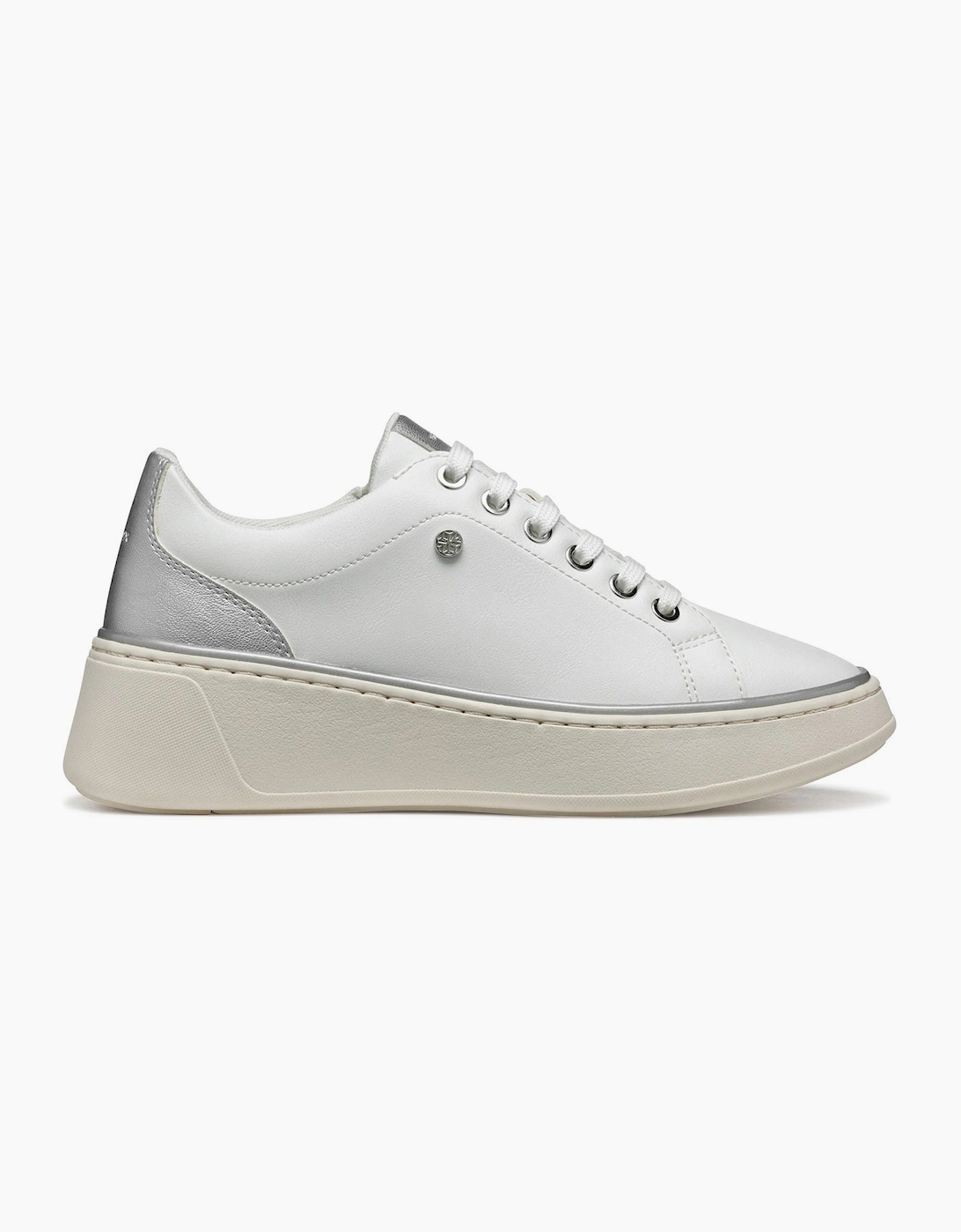 Geox Sunnetty Womens Trainers White/Silver