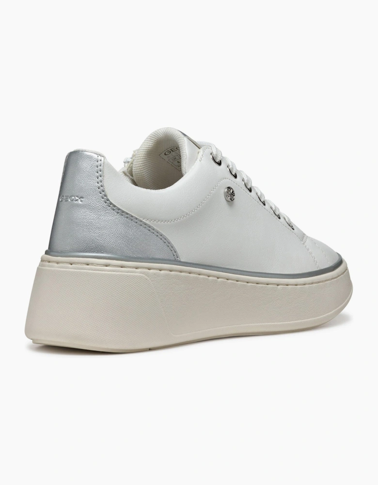 Geox Sunnetty Womens Trainers White/Silver