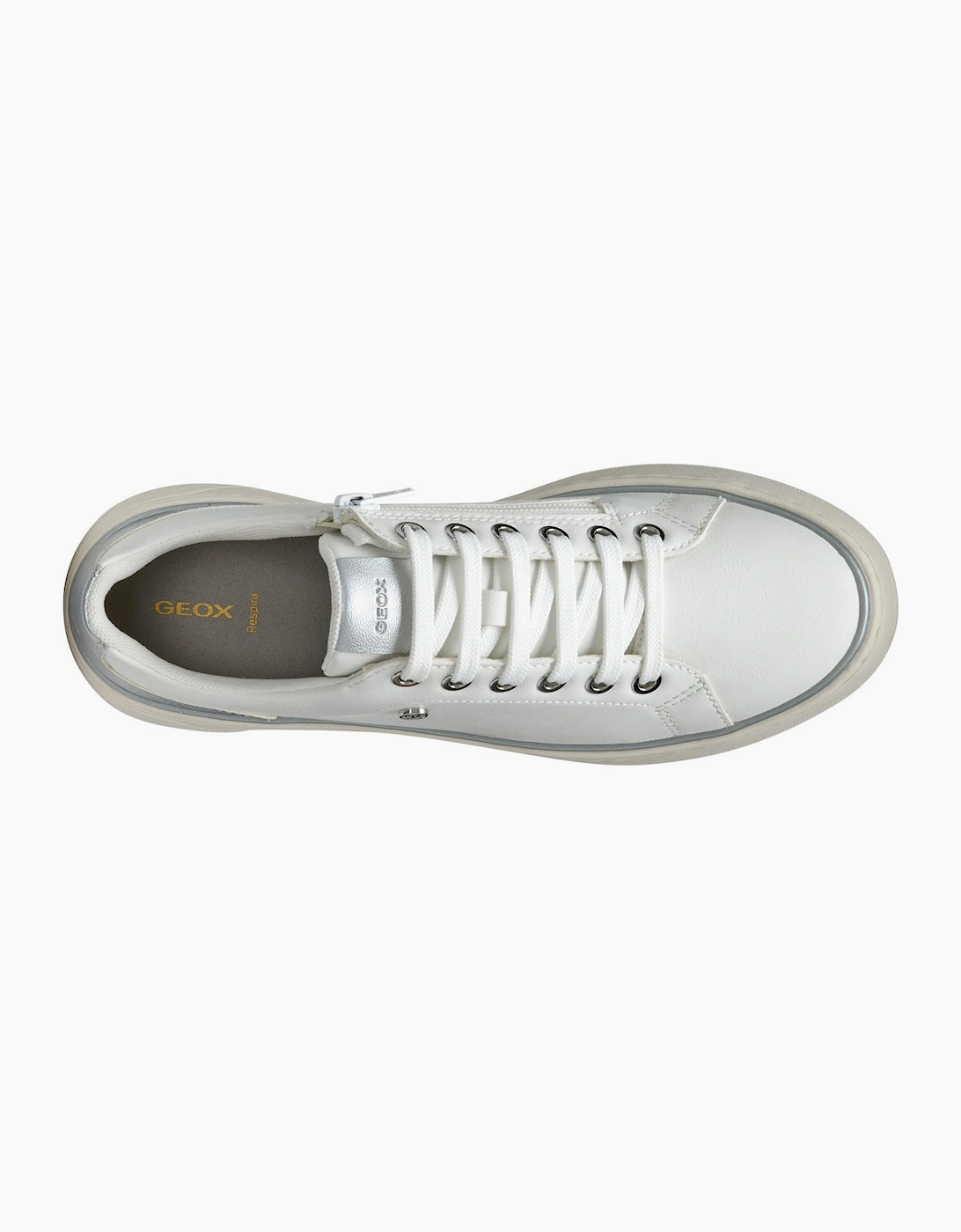 Geox Sunnetty Womens Trainers White/Silver
