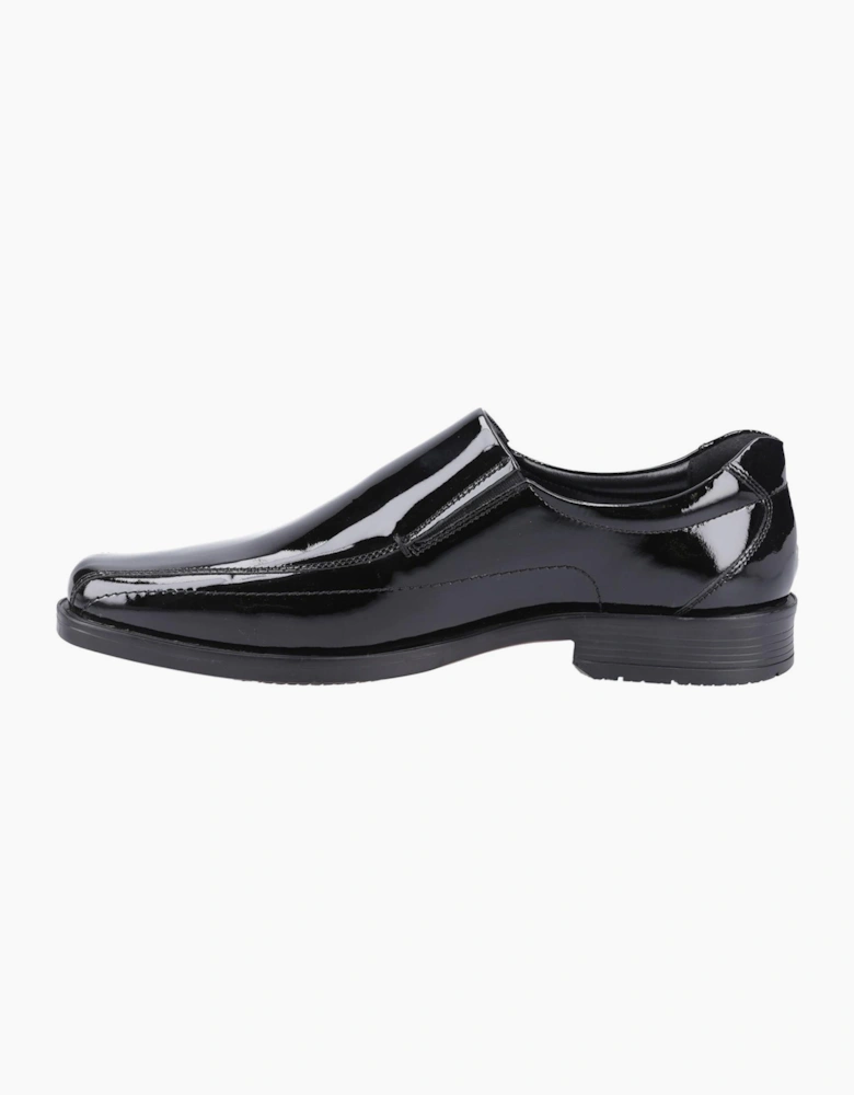 Hush Puppies Brody Patent Mens Shoes Black