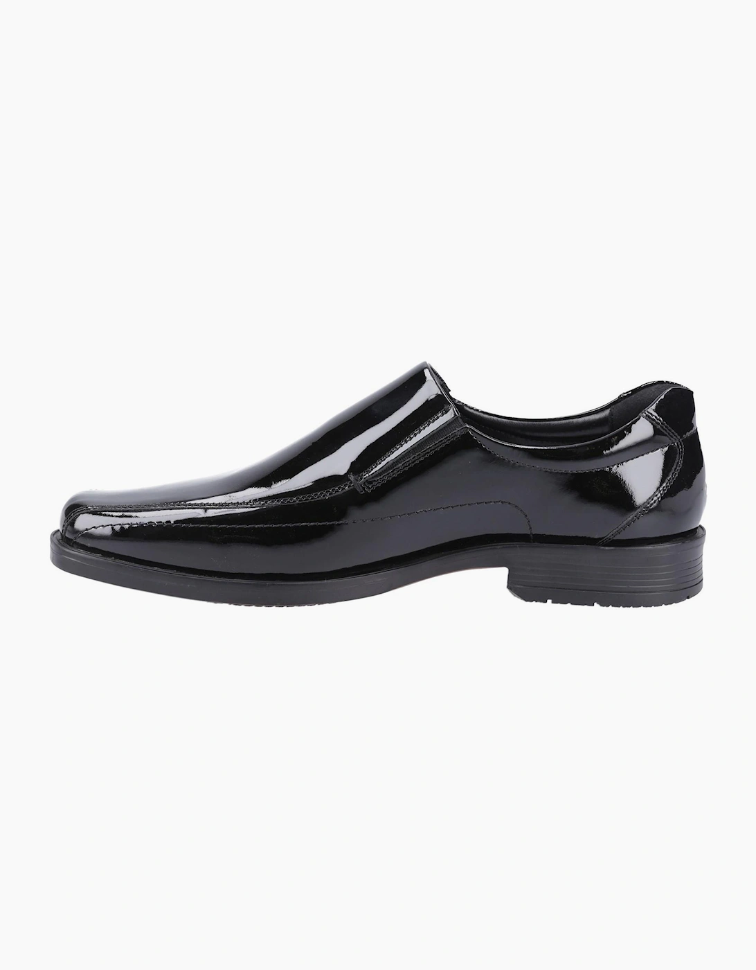 Hush Puppies Brody Patent Mens Shoes Black