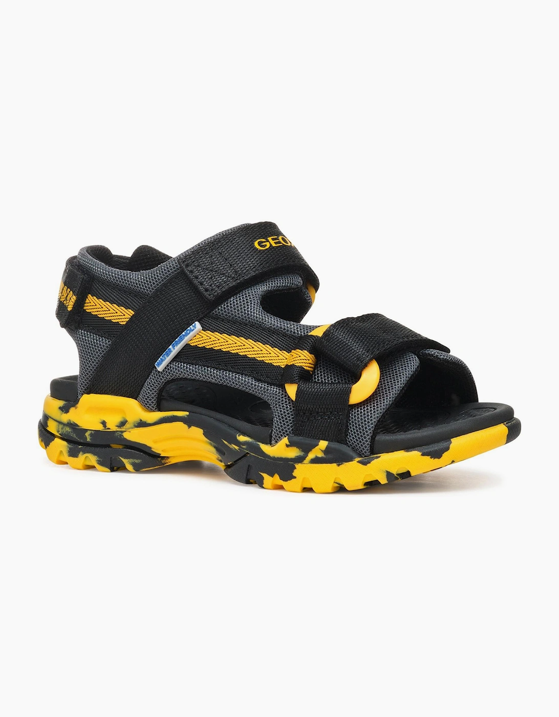 Geox Borealis Water-Friendly Boys Sandals Black/Yellow