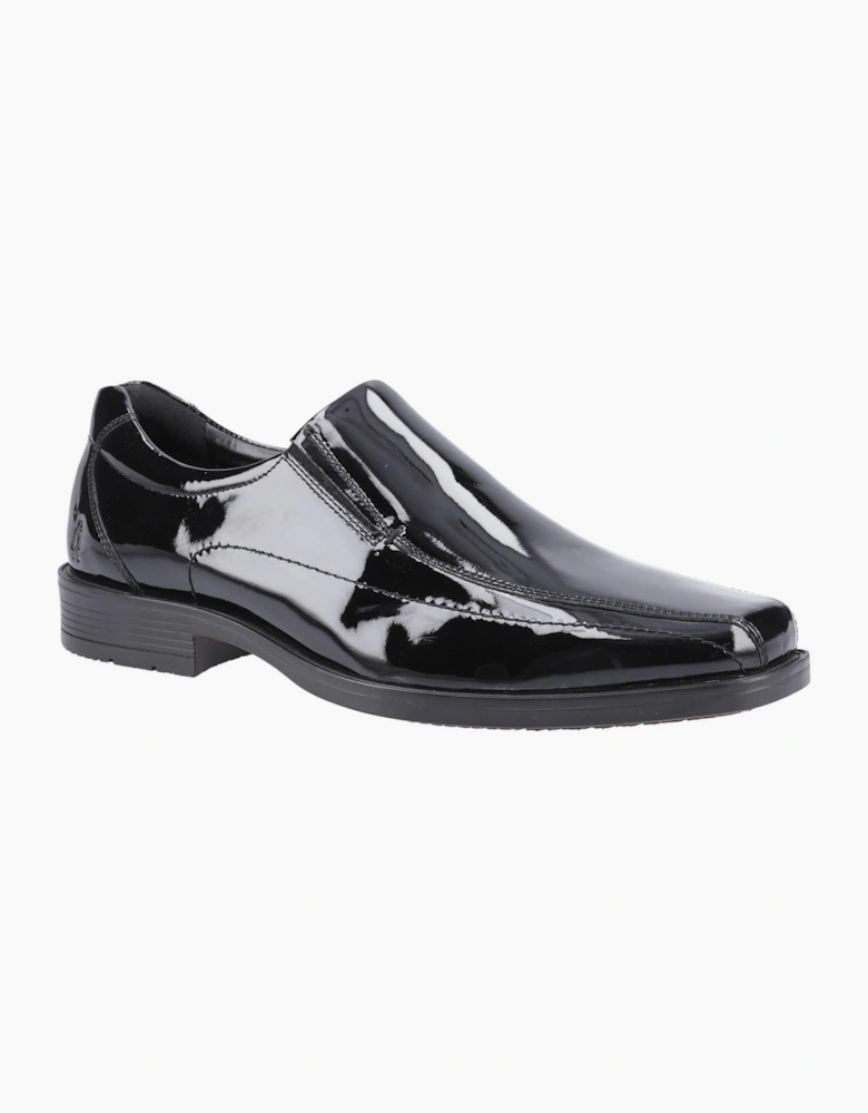 Hush Puppies Brody Patent Mens Shoes Black