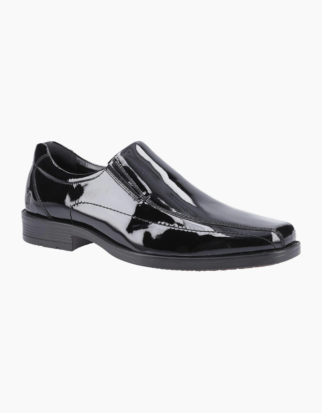 Hush Puppies Brody Patent Mens Shoes Black