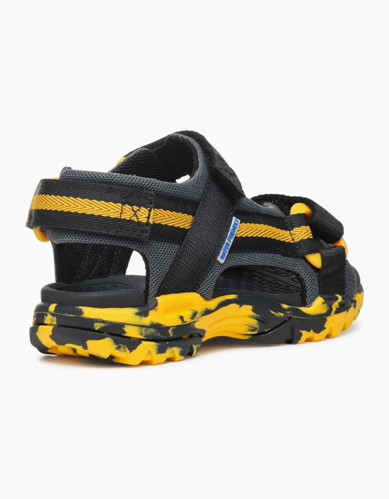 Geox Borealis Water-Friendly Boys Sandals Black/Yellow