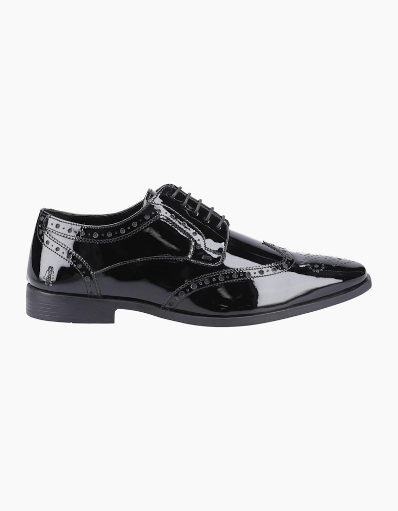 Hush Puppies Elliot Patent Mens Brogues Black