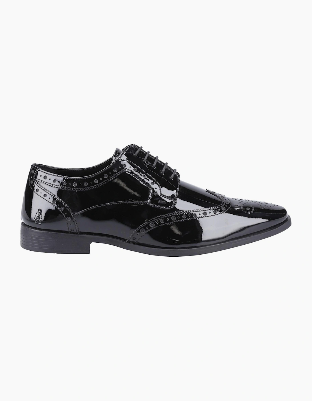 Hush Puppies Elliot Patent Mens Brogues Black