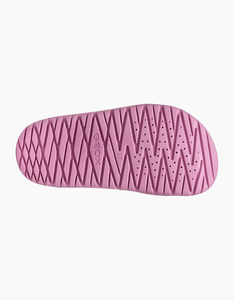 Geox Fusbetto Water Friendly Kids Girls Sandals Dark Pink