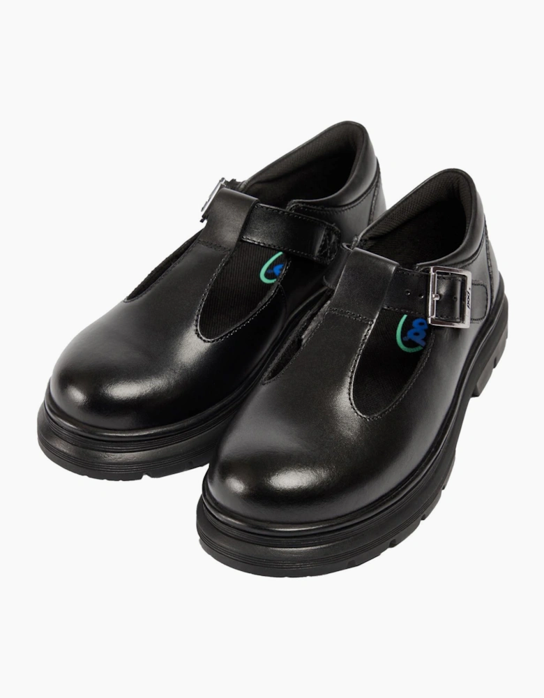 Pod Emilie Senior Girls School Shoes Black
