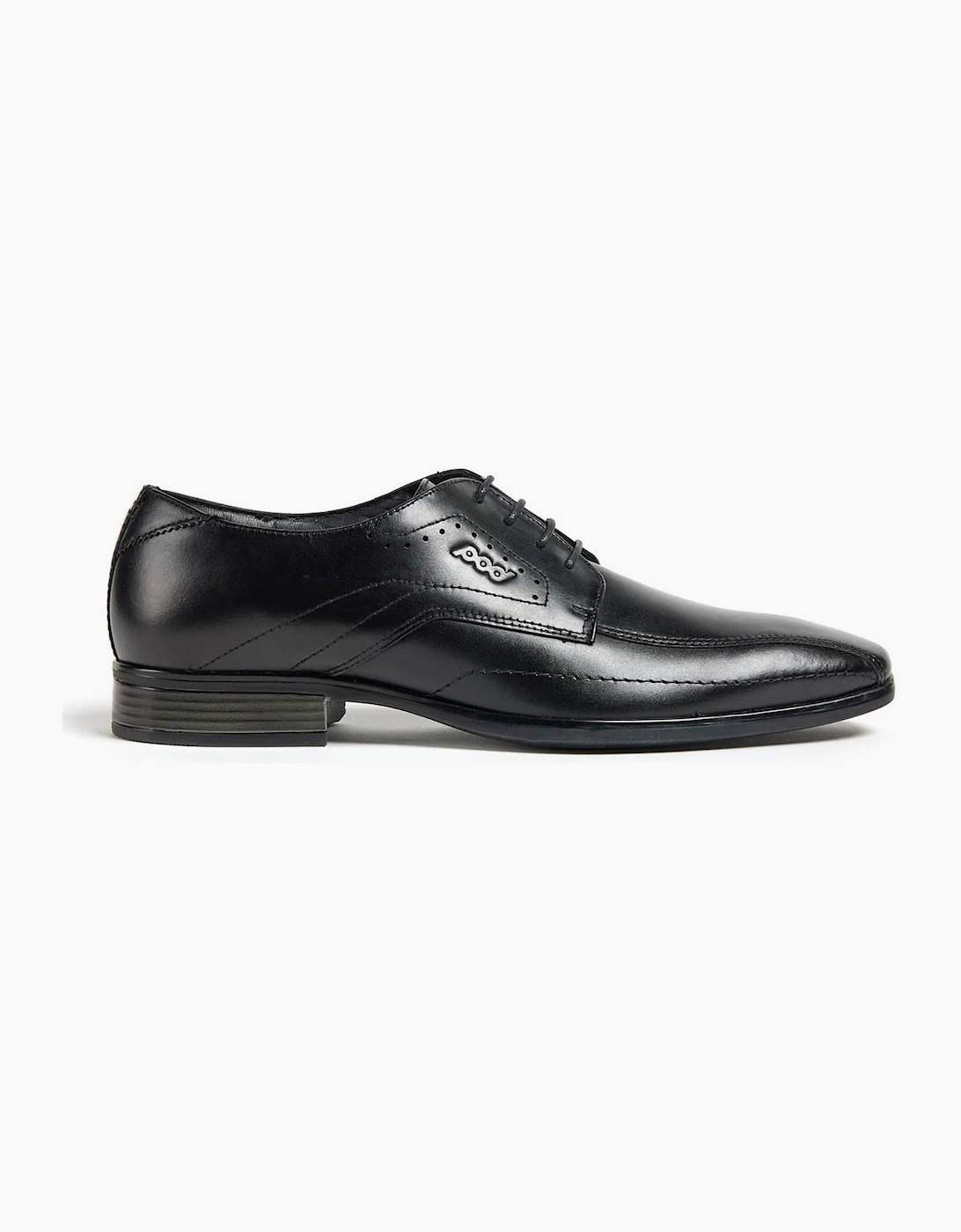Pod Duke Mens Leather Derby Shoes Black