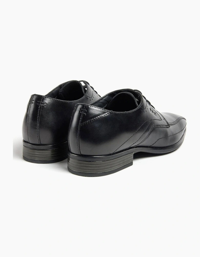 Pod Duke Mens Leather Derby Shoes Black