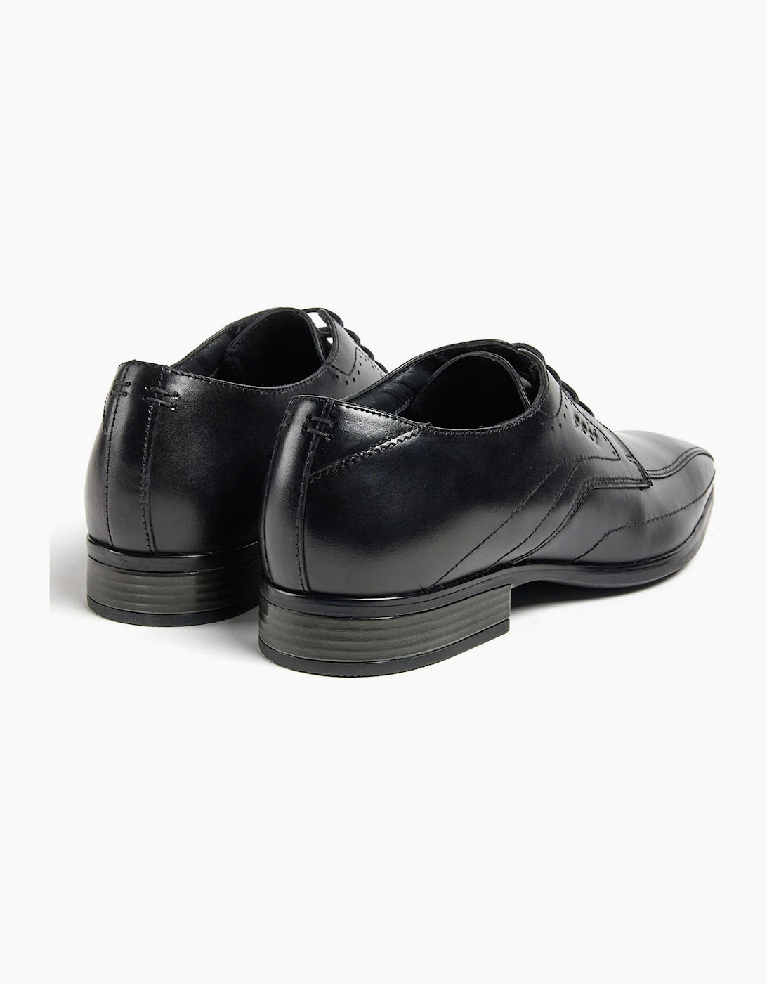 Pod Duke Mens Leather Derby Shoes Black