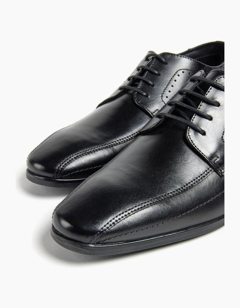 Pod Duke Mens Leather Derby Shoes Black