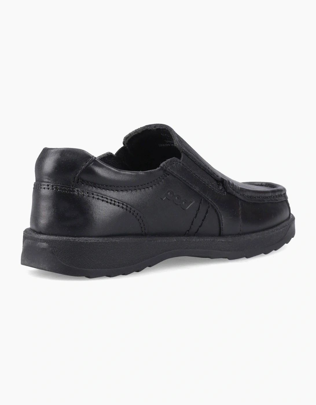 Pod Nyle Leather Junior School Shoes Black