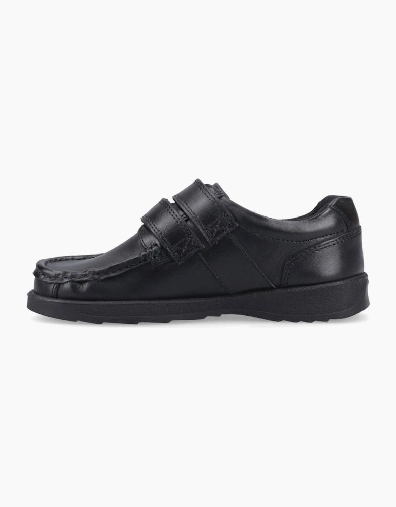 Pod Aran Leather Senior School Shoes Black