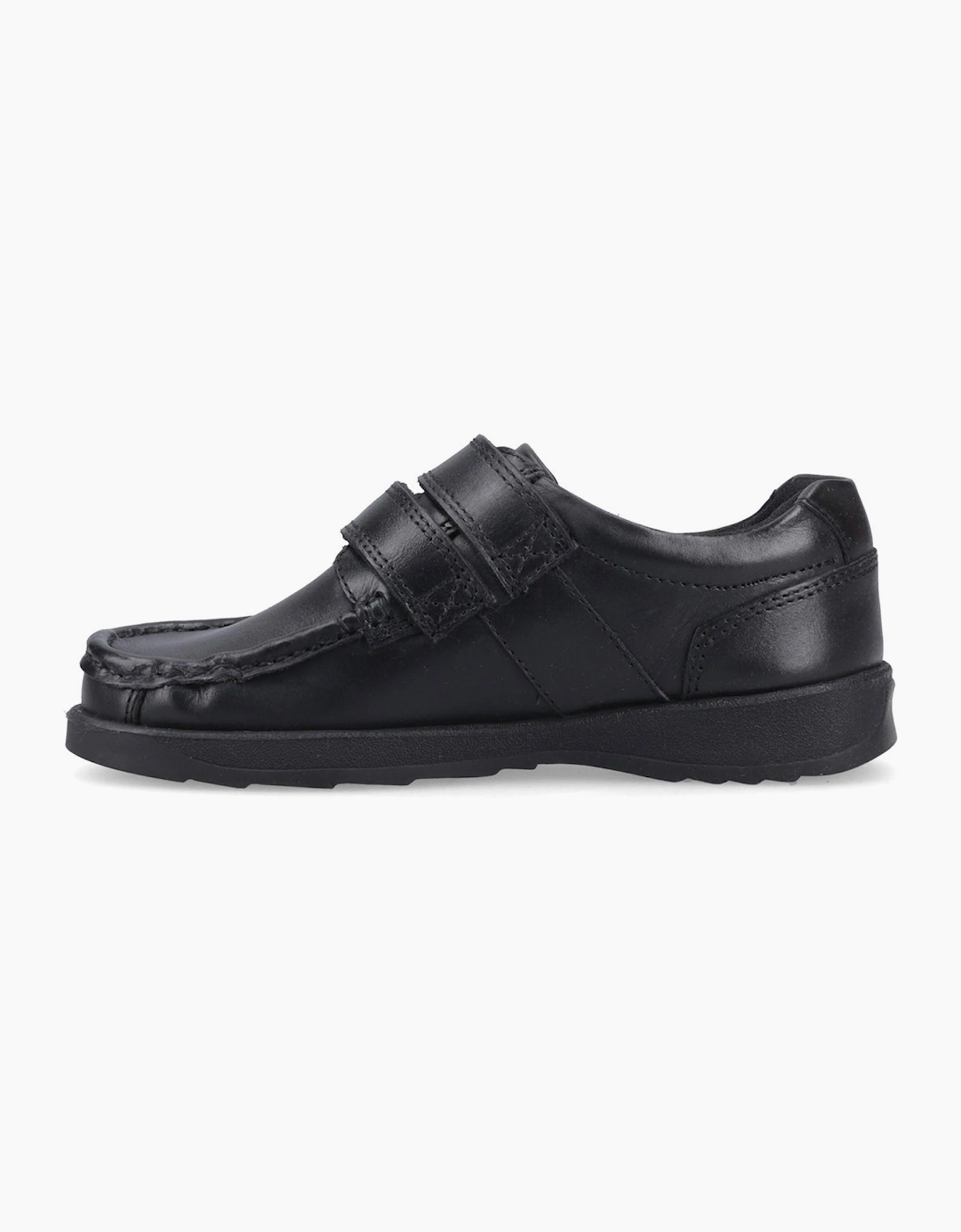 Pod Aran Leather Senior School Shoes Black