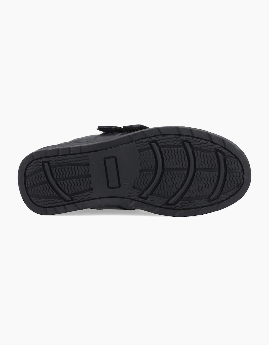 Pod Aran Leather Senior School Shoes Black