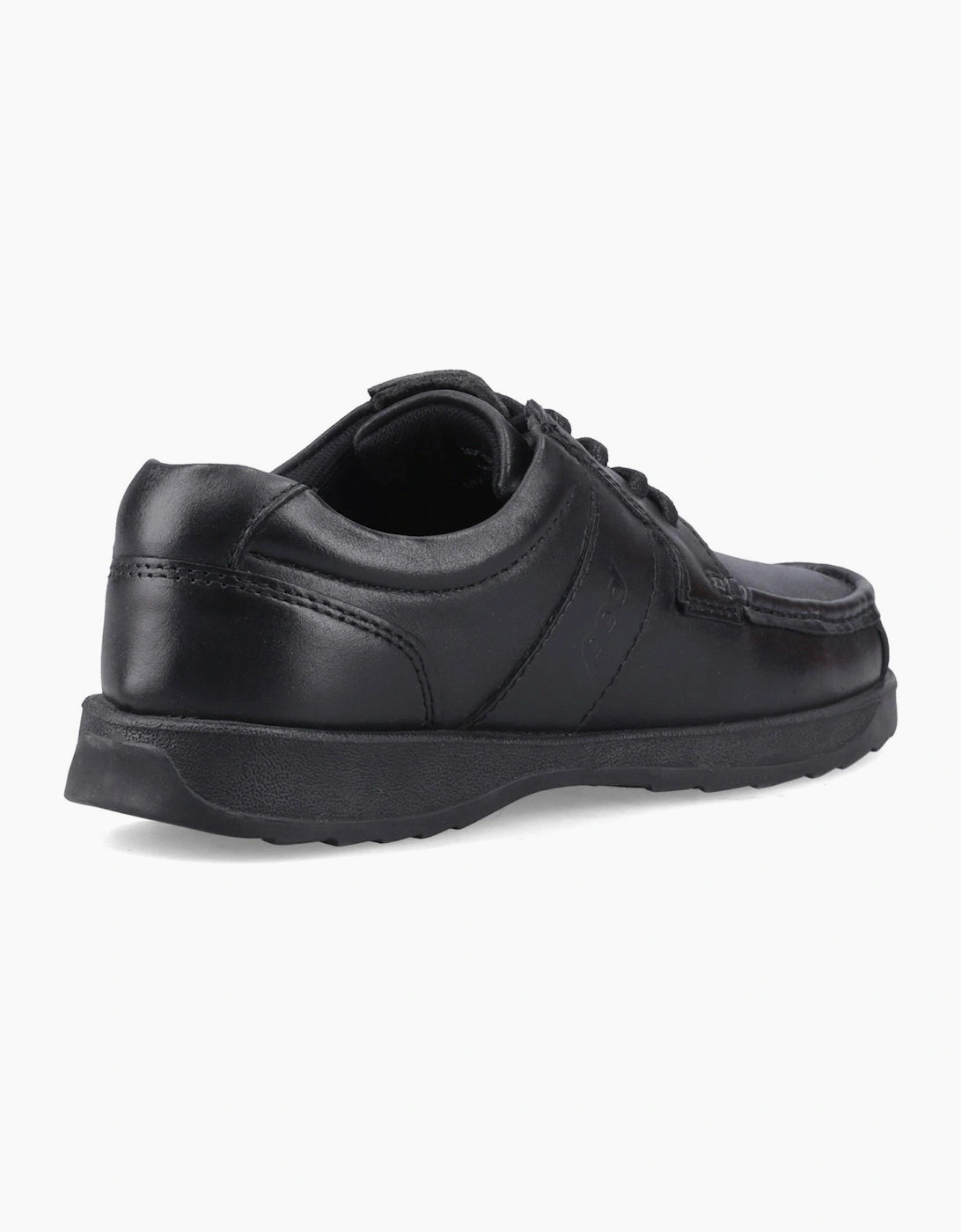 Pod Logan Leather Senior School Shoes Black