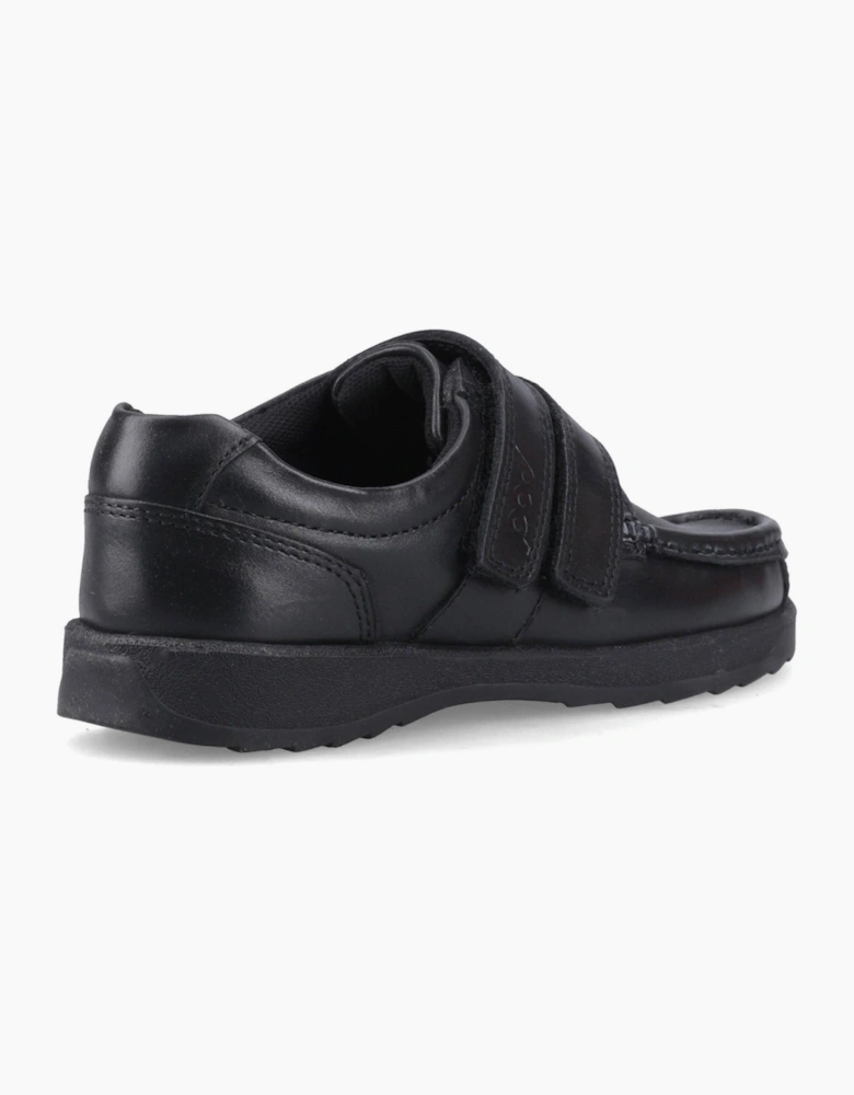 Pod Aran Leather Senior School Shoes Black