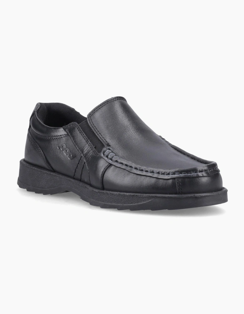 Pod Nyle Leather Senior School Shoes Black