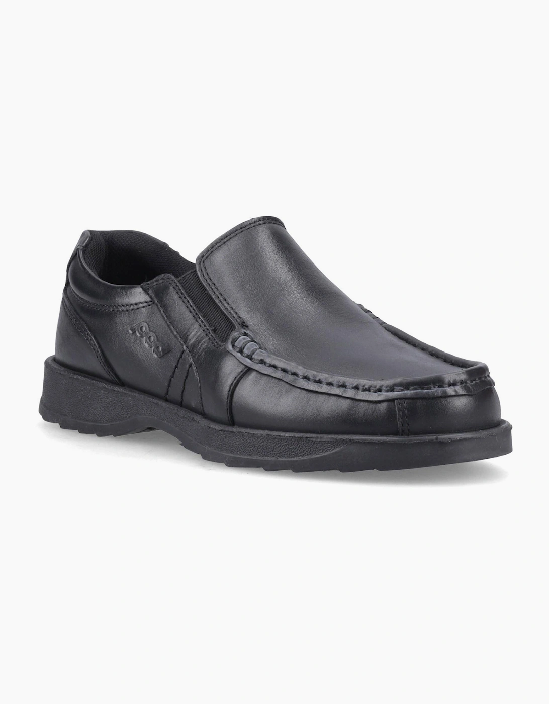 Pod Nyle Leather Senior School Shoes Black