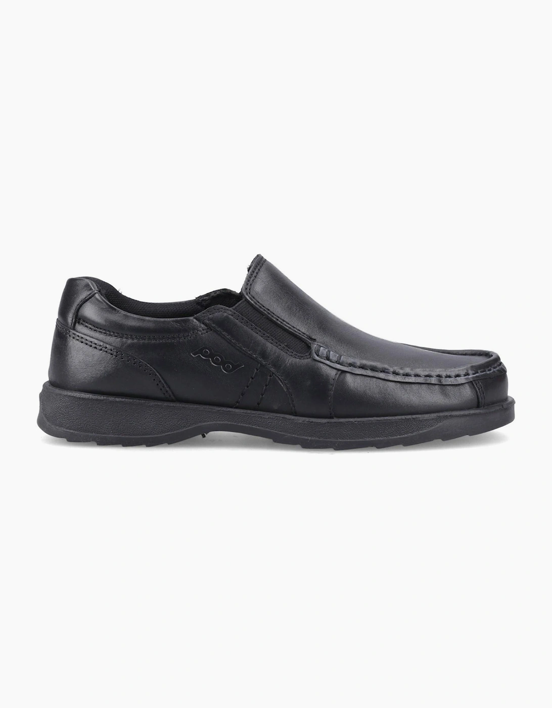 Pod Nyle Leather Senior School Shoes Black