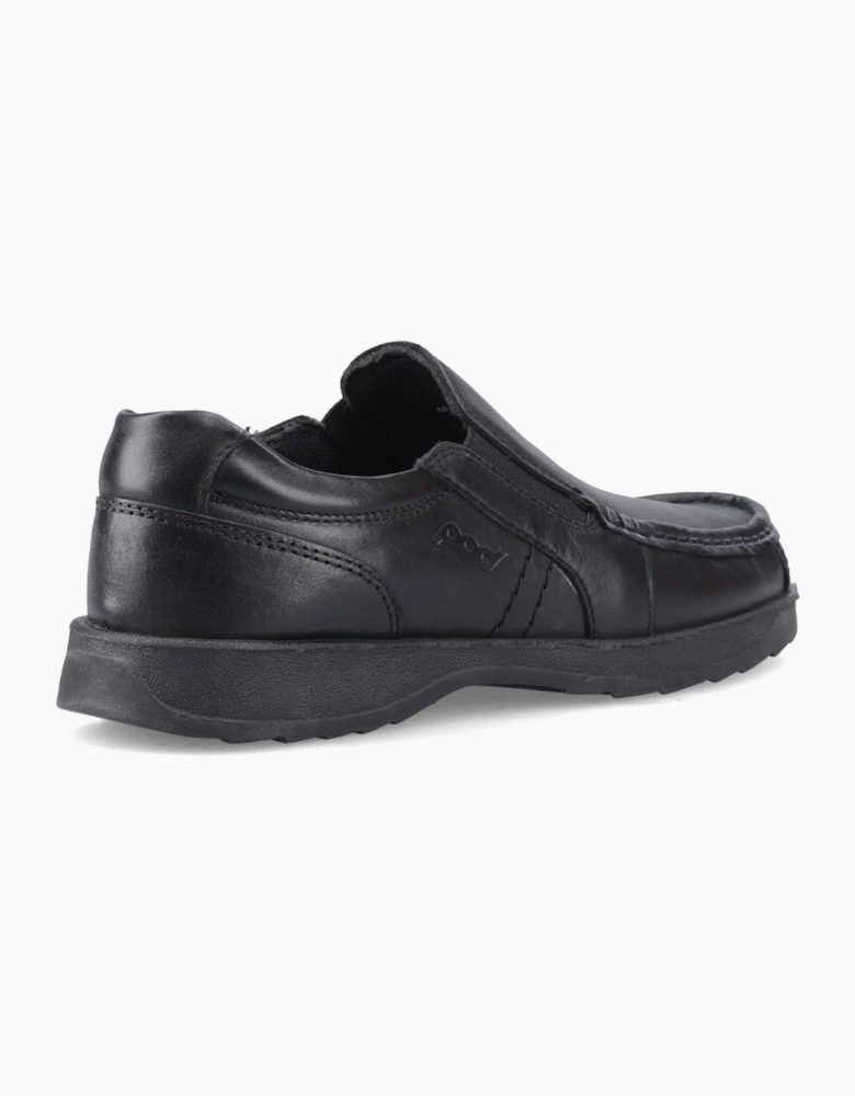 Pod Nyle Leather Senior School Shoes Black