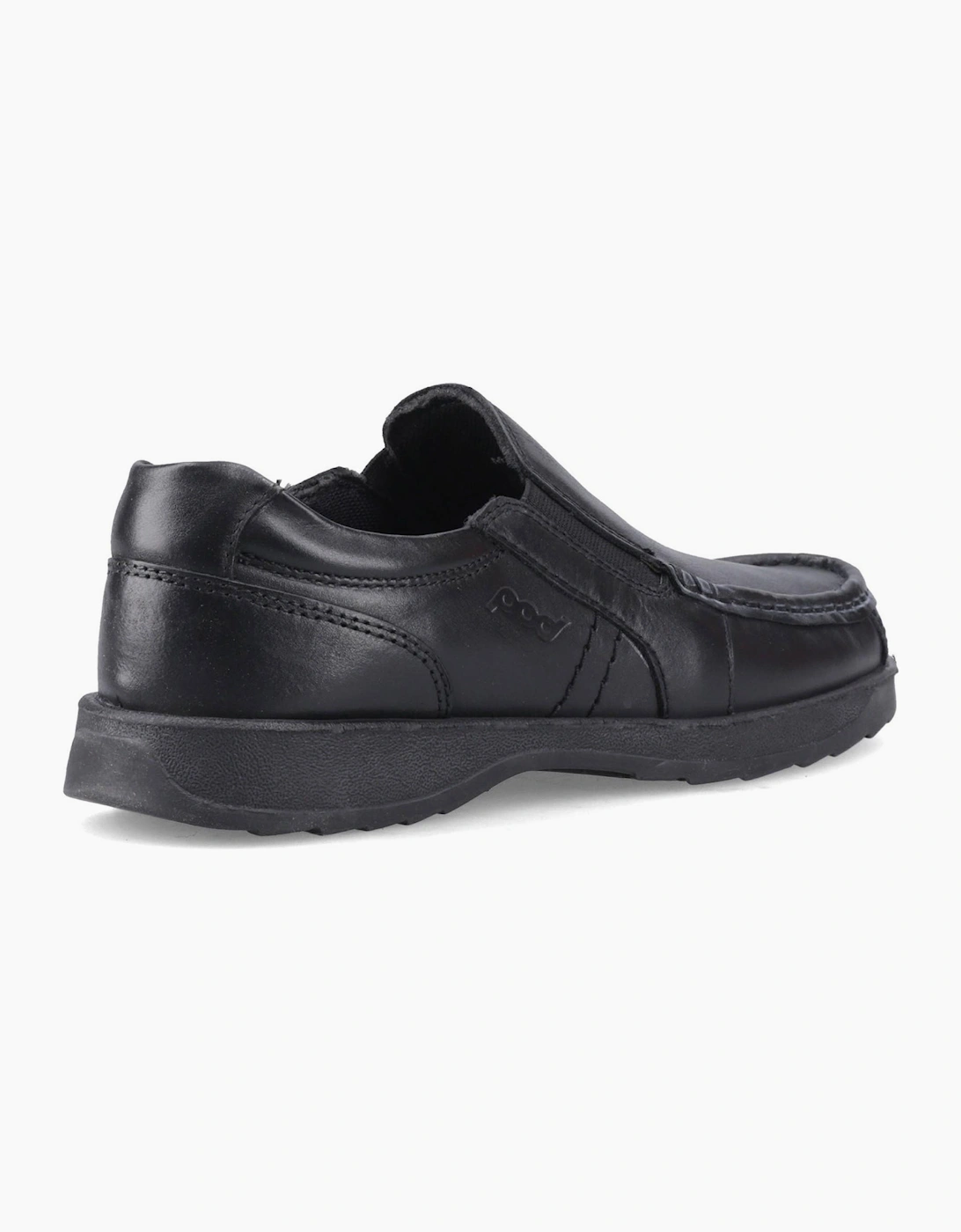 Pod Nyle Leather Senior School Shoes Black
