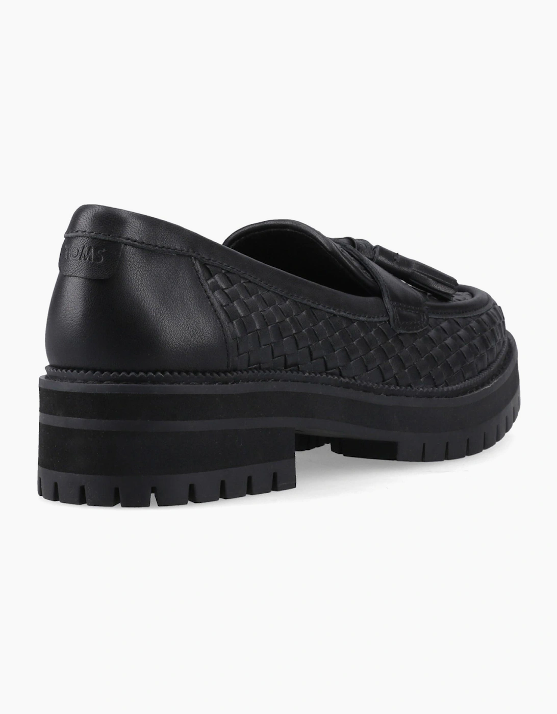 Toms Cara Woven Womens Loafers Black