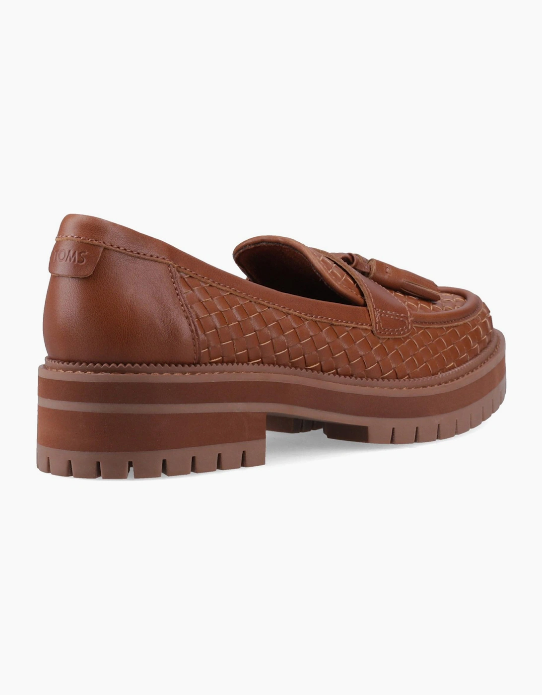 Toms Cara Woven Womens Loafers Amber Brown