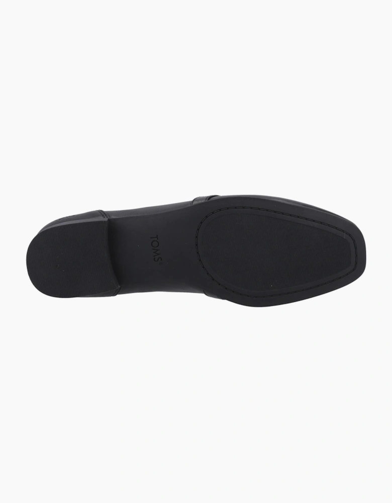 Toms Lynette Womens Leather Loafers Black