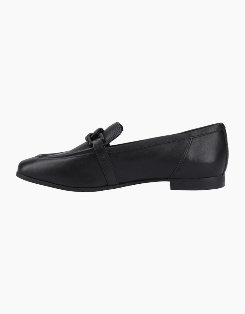 Toms Lynette Womens Leather Loafers Black