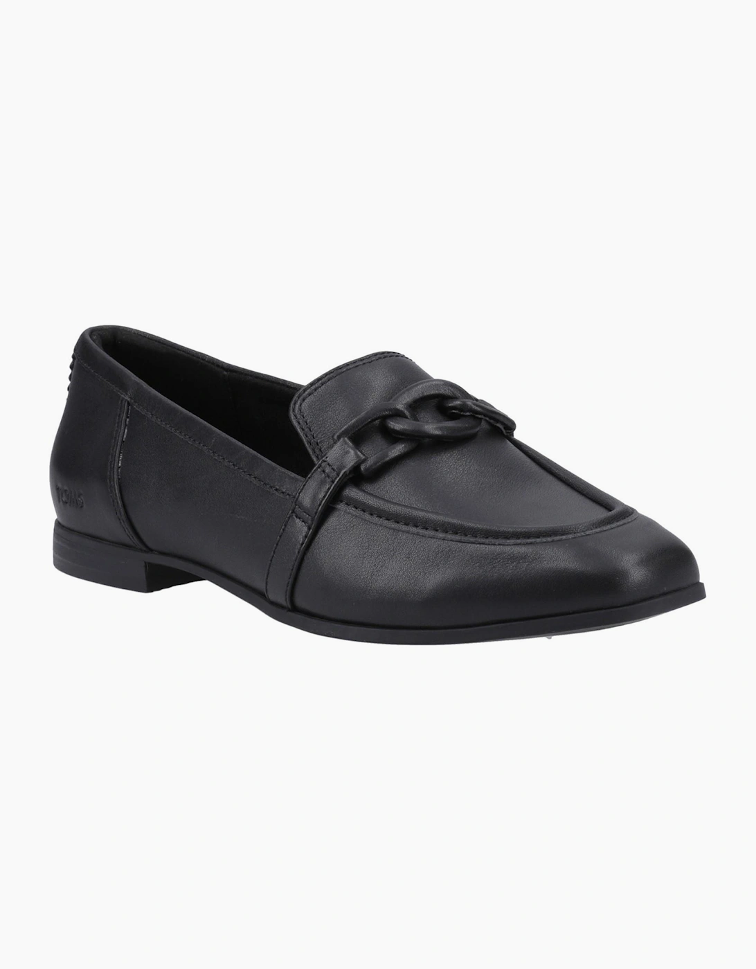 Toms Lynette Womens Leather Loafers Black