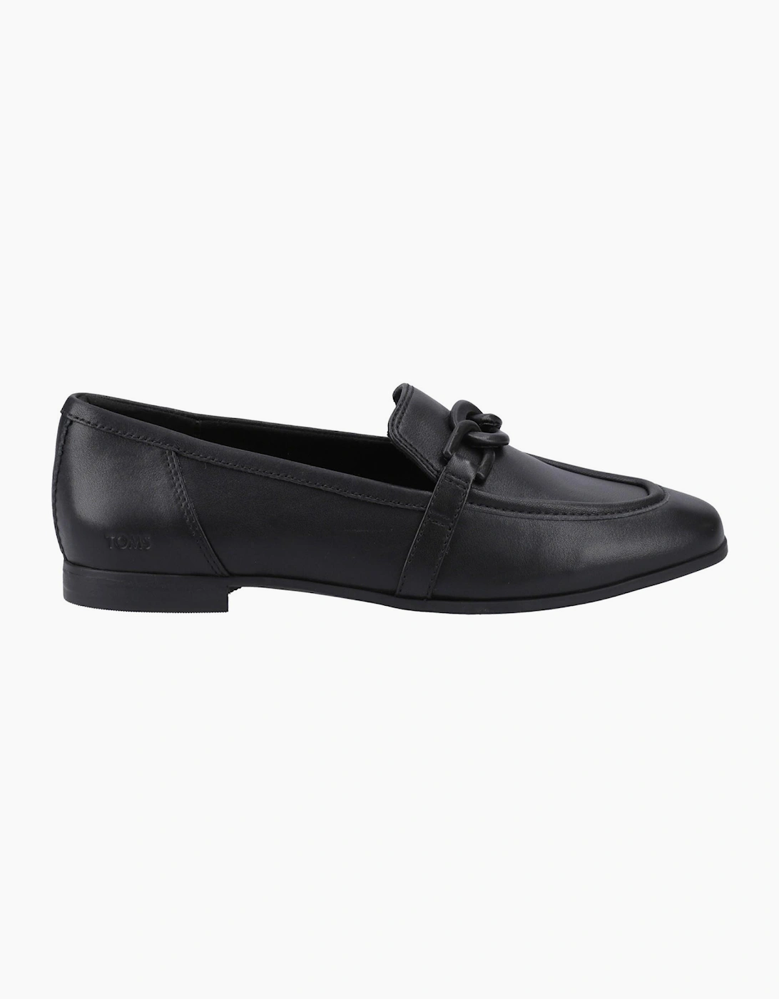 Toms Lynette Womens Leather Loafers Black