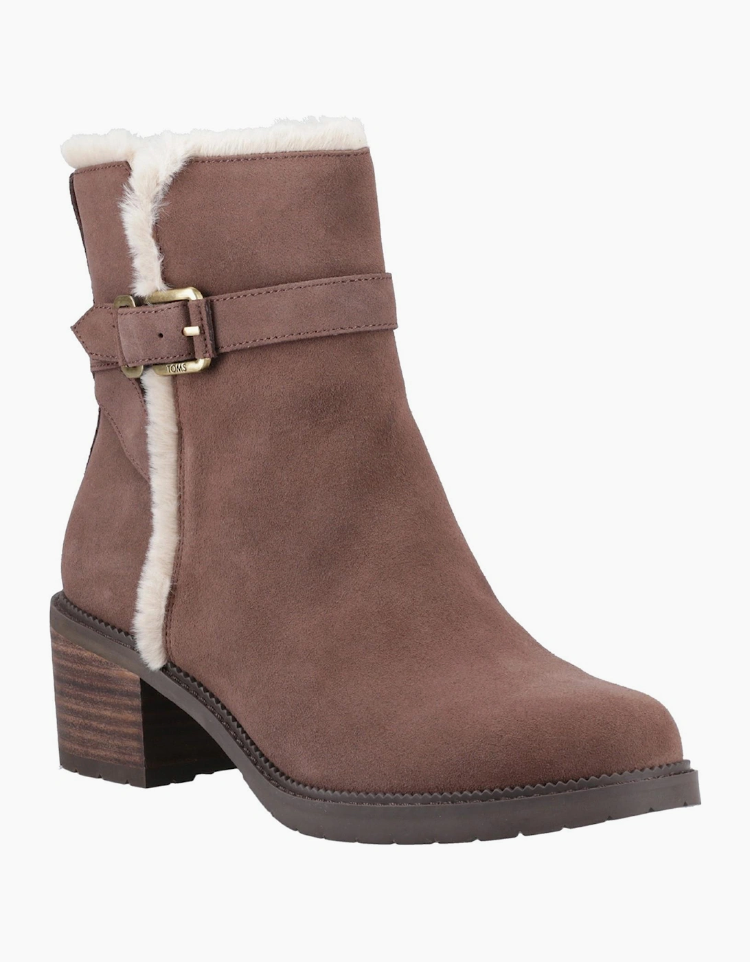 Toms Hailey Buckle Womens Ankle Boots Oak Brown