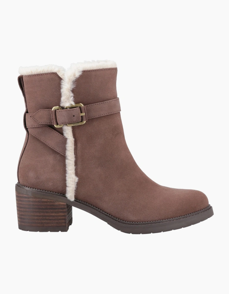 Toms Hailey Buckle Womens Ankle Boots Oak Brown