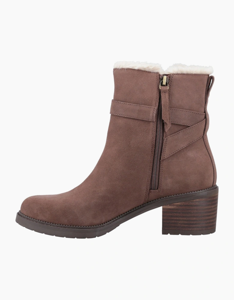 Toms Hailey Buckle Womens Ankle Boots Oak Brown