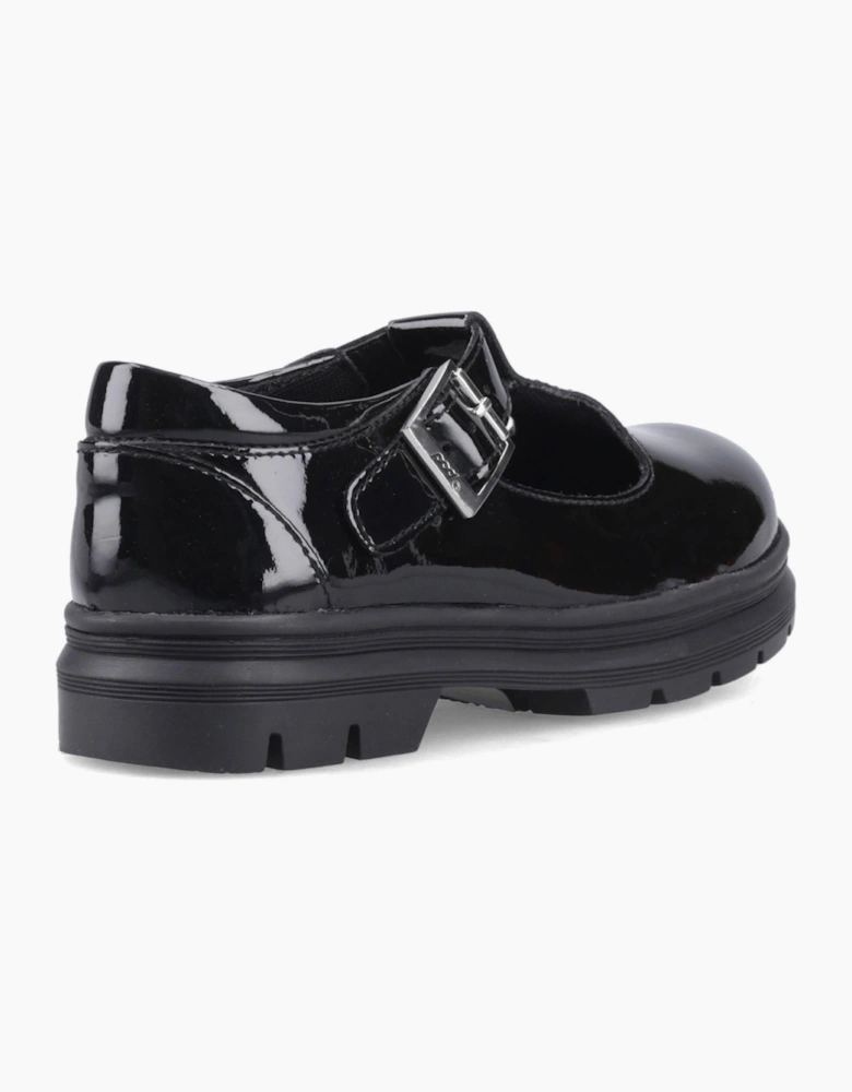 Pod Emilie Patent Girls School Shoes Black Patent