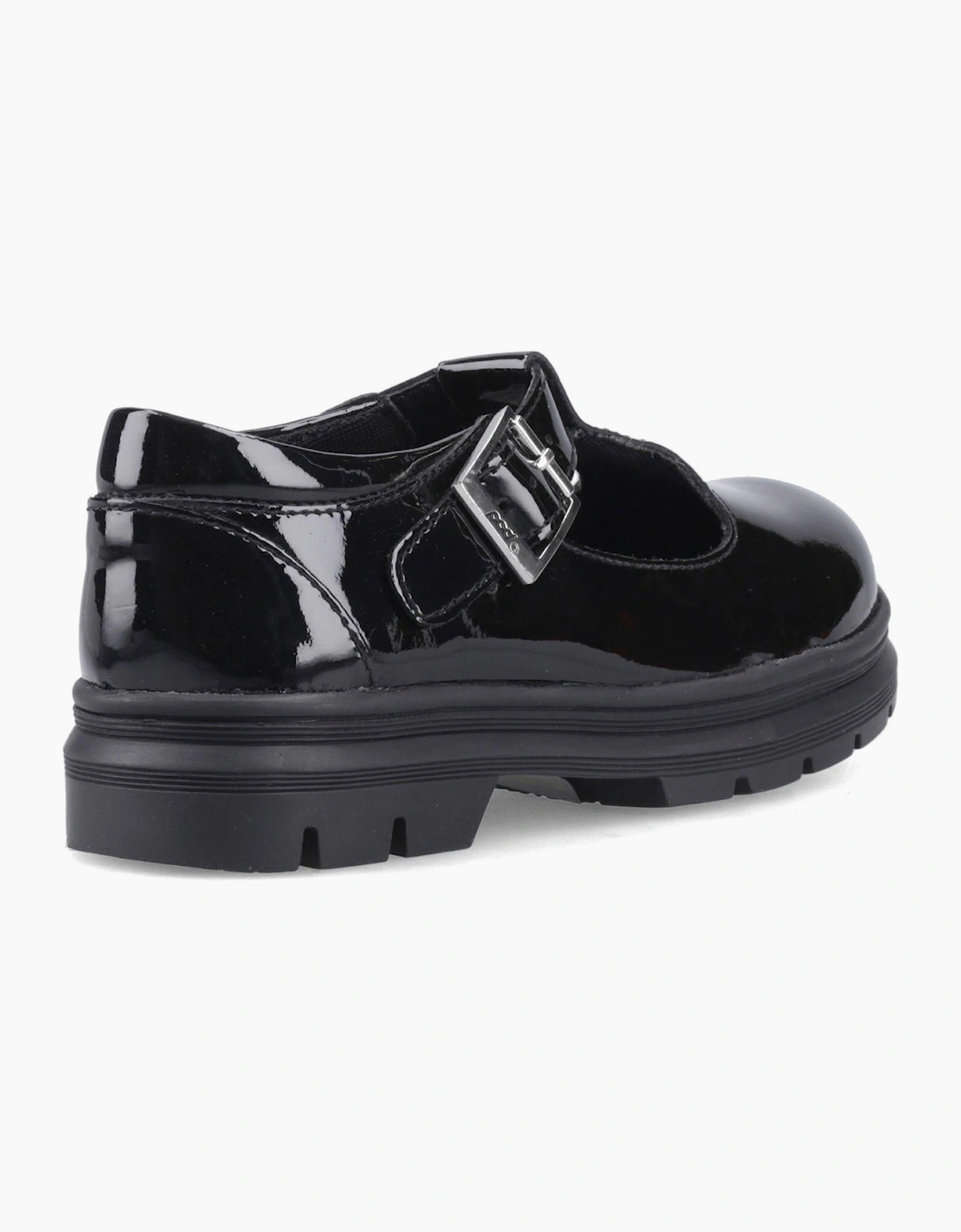 Pod Emilie Patent Girls School Shoes Black Patent